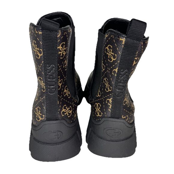 GUESS Women's Hestia Brown Logo Ankle Boot Platform Shoes - Size 8.5 M - Picture 6 of 15